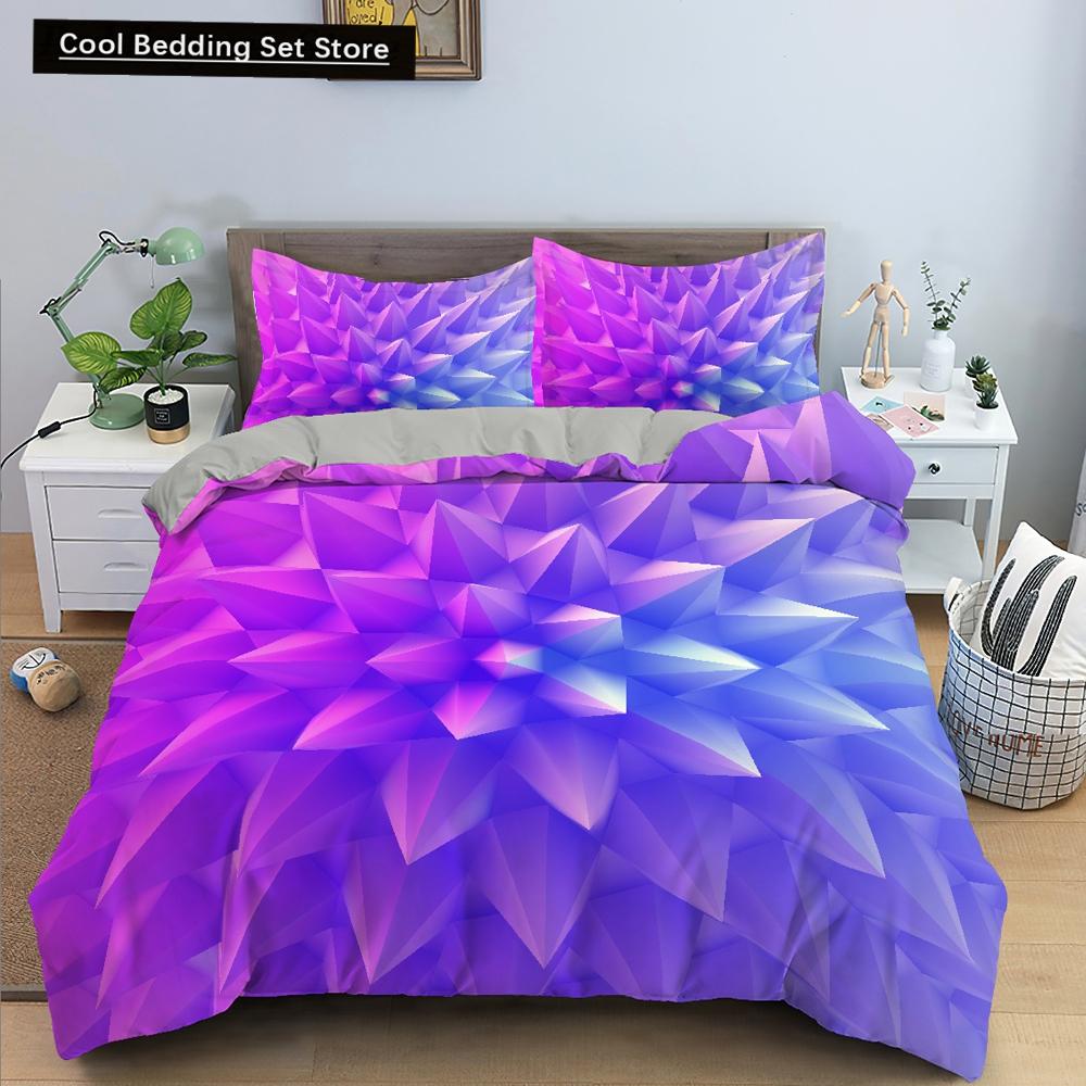 3D Duvet Cover Psychedelic Twin Bedding Set Double Quilt Cover with Zipper Closure 2/3pcs Queen King Polyester Comforter Cover