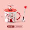 Personalized Christmas Ceramic Mug with Lid and Spoon - Creative Cartoon Design, Perfect for Halloween Gifts