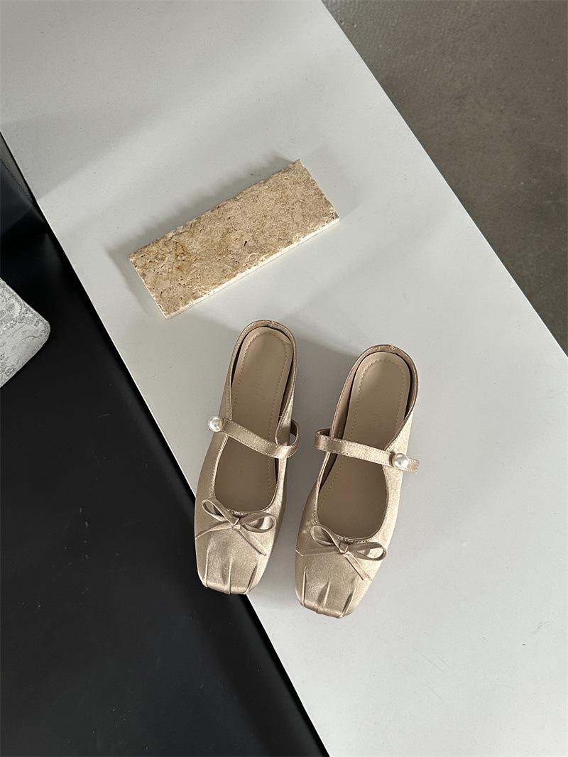 

Новые мелкие квадратные носки, балетки Мэри Джейн, кожаная подошва, сумка на носок, полушлепанцы, женские сандалии 35 хаки