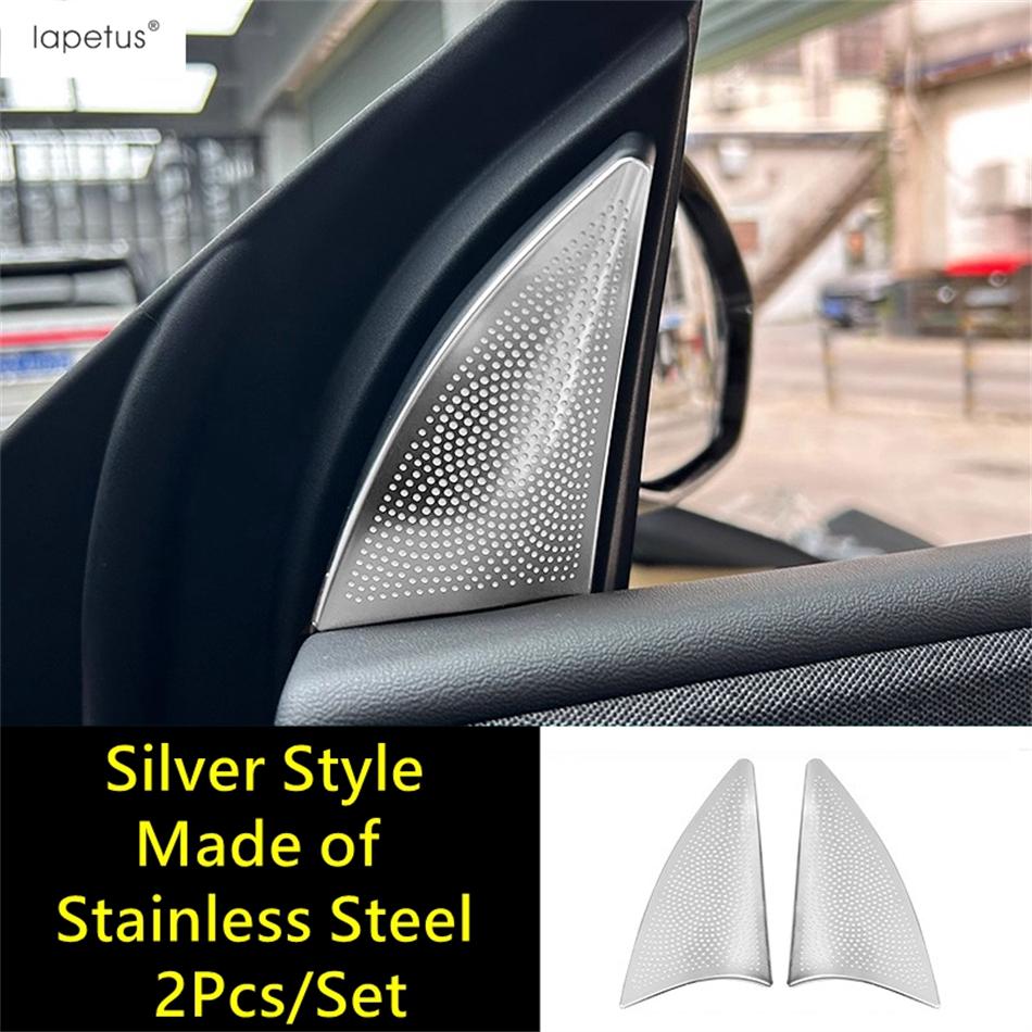 Stainless Steel Accessories For Xpeng G6 2024 2025 Pillar A Speaker Tweeter / Gear Shift Side Loudspeaker Frame Cover Trim