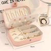 Exquisite Portable Jewelry Box: Compact Travel Storage for Earrings, Rings & Necklaces with Double-Layer Design