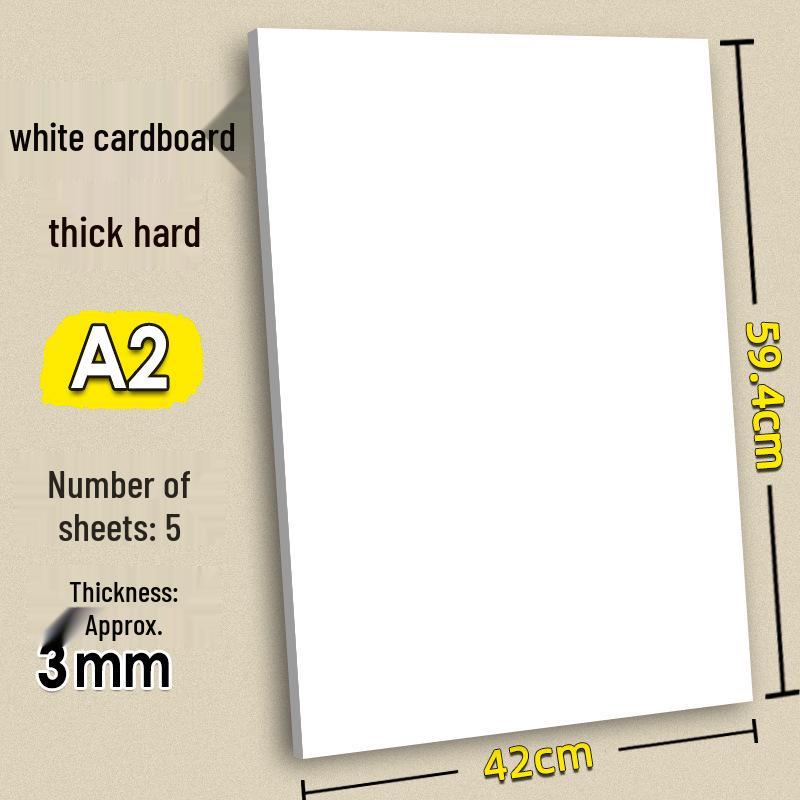 Handmade Children’s Cards: Thick White Cardstock with 4 Gray Colored Cards and Kraft Backing