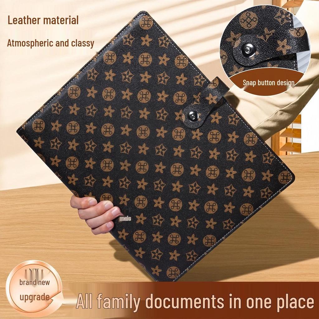 A4 Home Document Organizer for Household Records: Register, Vaccination, Birth Certificate, Property Deed Storage.