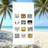 Cute Cartoon Printed Microfiber Beach Towel Quick Dry Bath Towel For Adults Kids Swimming