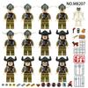 Werewolf Corps Hunting Deer Viking Boy Children Assembling Small Particles Building blocks Toys  Playsets Horse Cross-border