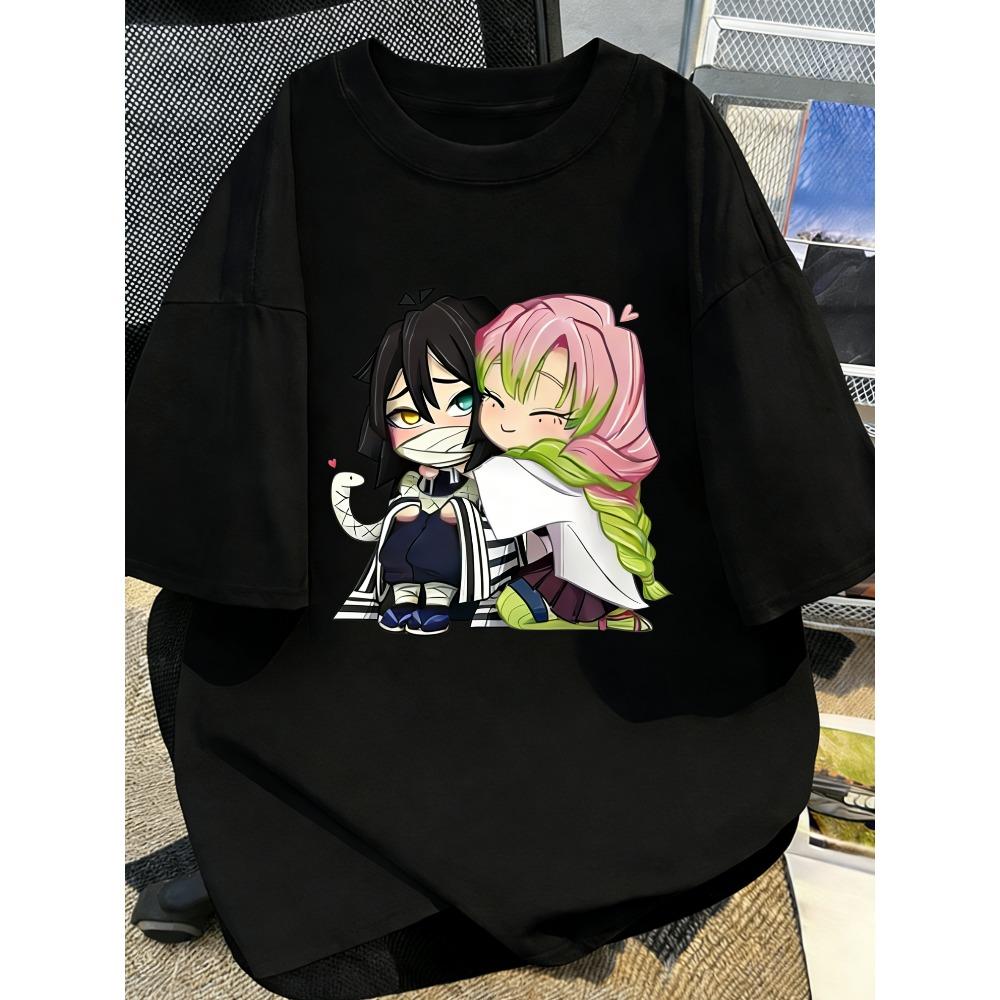 

Demon Slayer Anime Printed Unisex and Women Tshirt Casual Top Fashion Summer pure Cotton Y2K Harajuku comfortable Streetwear S