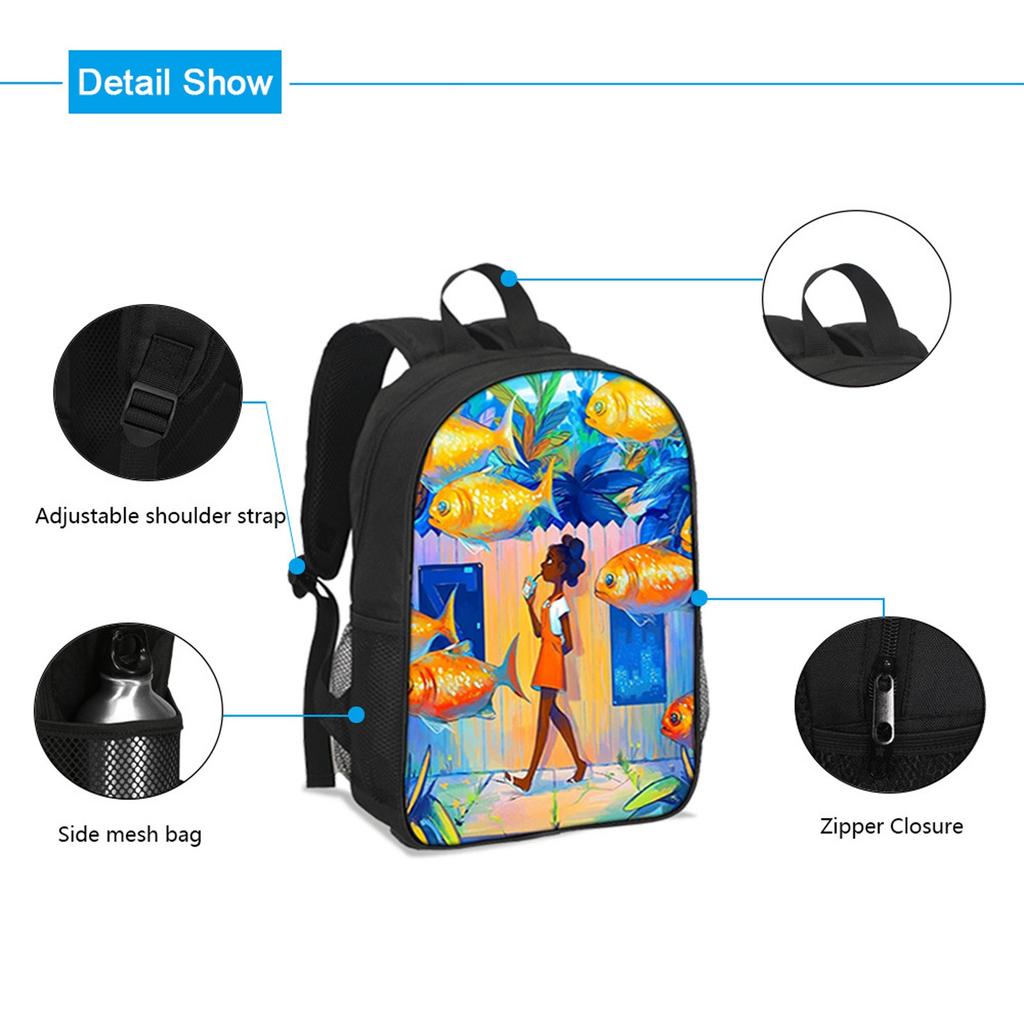 Ryggsekk Tegneserie Djevel Anime Lett Reise Fritidsryggsekk Laptopveske Skoleveske Tredelt Sett