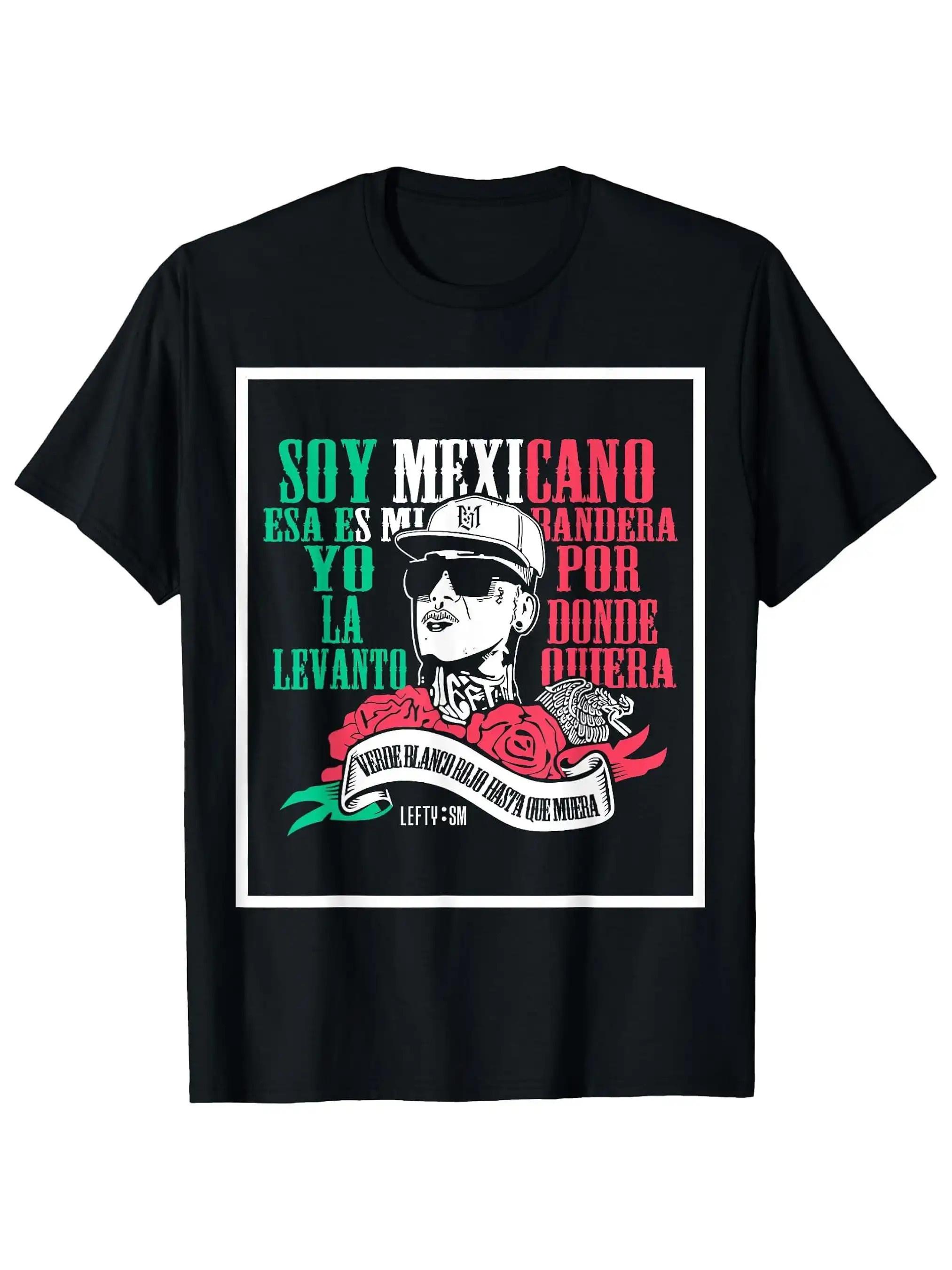230 Grams of Single-Sided Print Round Neck Short-Sleeve T-Shirt. I Am Mexican XXXL