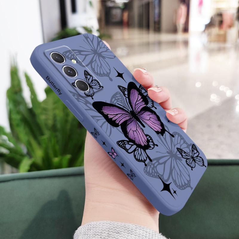 Flying Butterfly Phone Case For Samsung Galaxy A17 A55 A35 A25 A16 A15 A06 A05 A05S A54 A34 A24 A14 A04 A04S A04E 4G 5G Cover