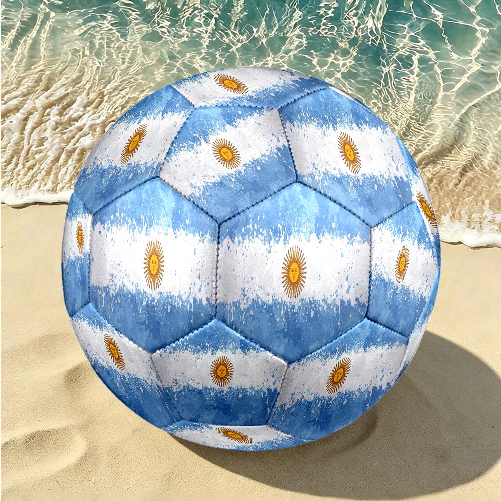 1pc Argentine Flag Art Size 5 Soccer Ball, Suitable for Practice Matches/tournament Training,Lightweight and Durable Gt7071