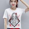 Summer 2026 Demon Slayer Nezuki Bean Trend Theme 100 Cotton Printed Loose Short Sleeve Tshirt for Unisex and Women Top Y2k