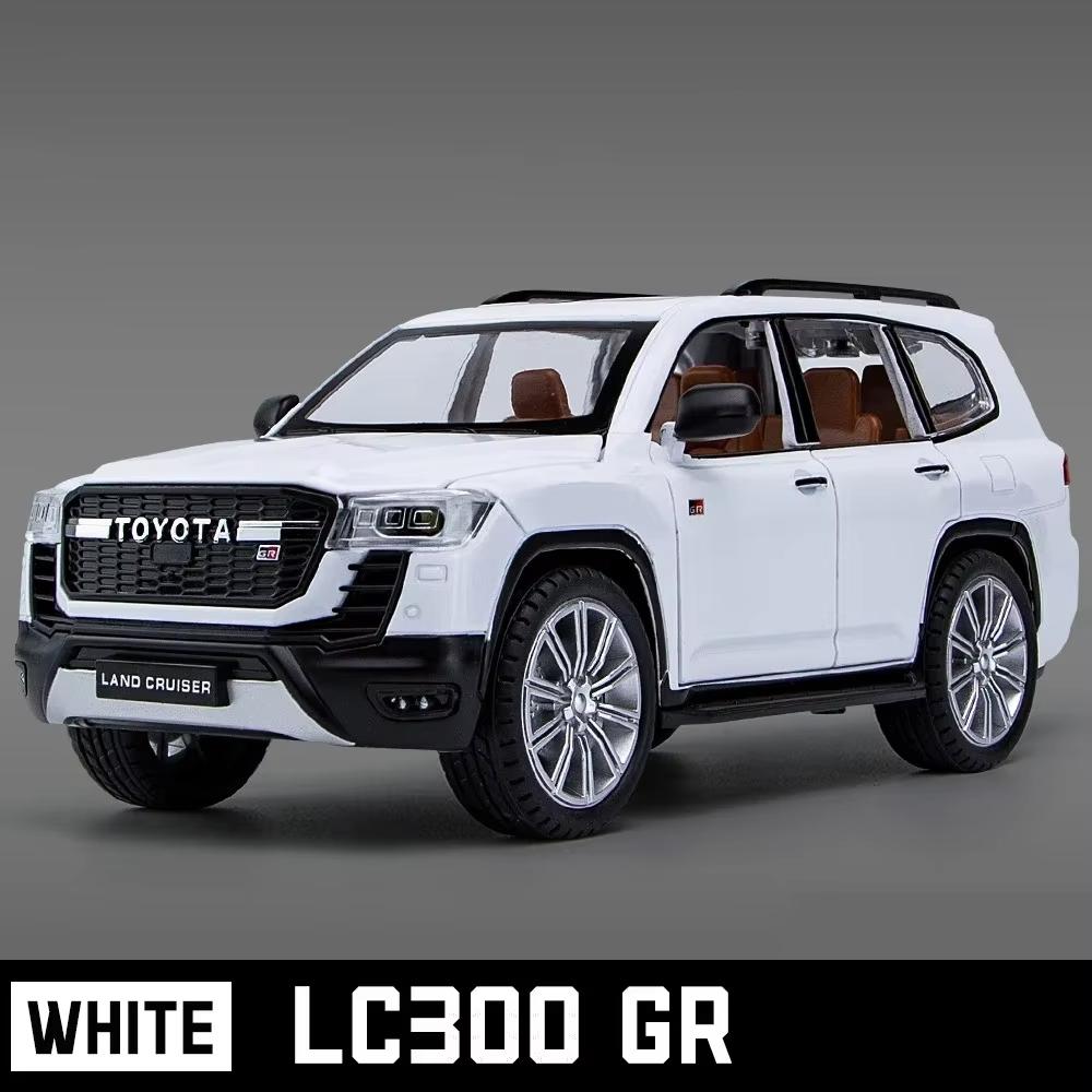 1:24 Toyota Land Cruiser LC300 GR Alloy Car Model Vehicles High Simulation Sound Light Diecast Car Collection Toys for Kids Gift