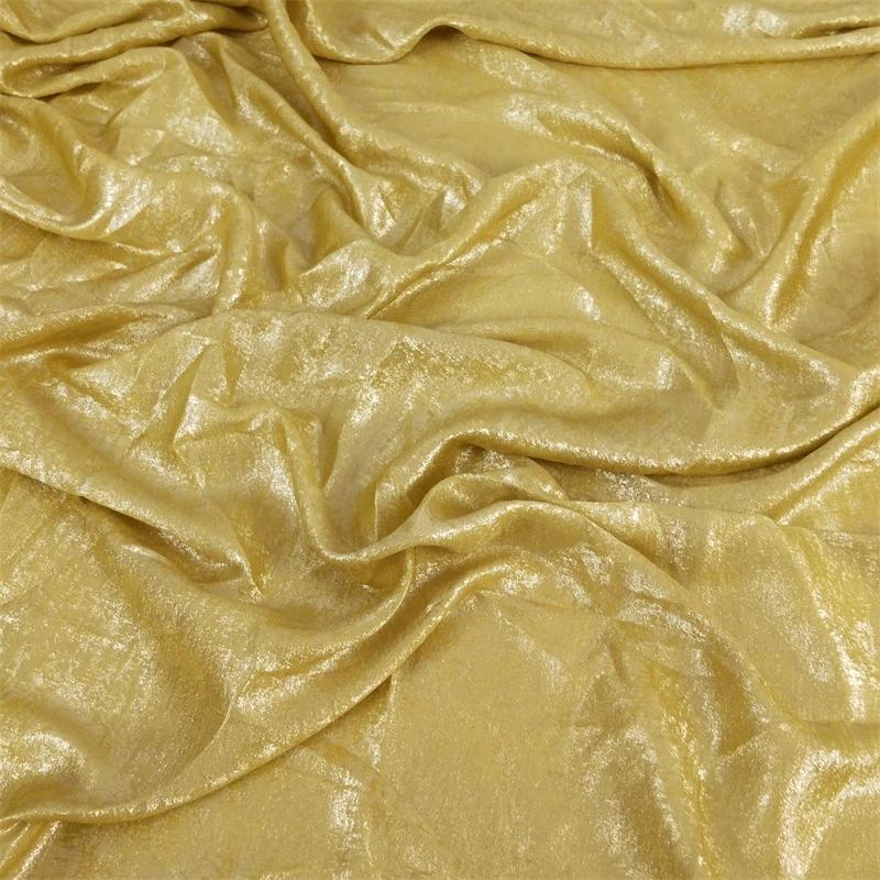 Wide 150cm Shiny Hot Stamping Stretch Luster Fabric For Diy Sewing Wedding Dress Hanfu Upholstery Sofa Curtain Background Cloth