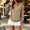 Women's Long Sleeve Color Hoodie for Casual Everyday Wear
