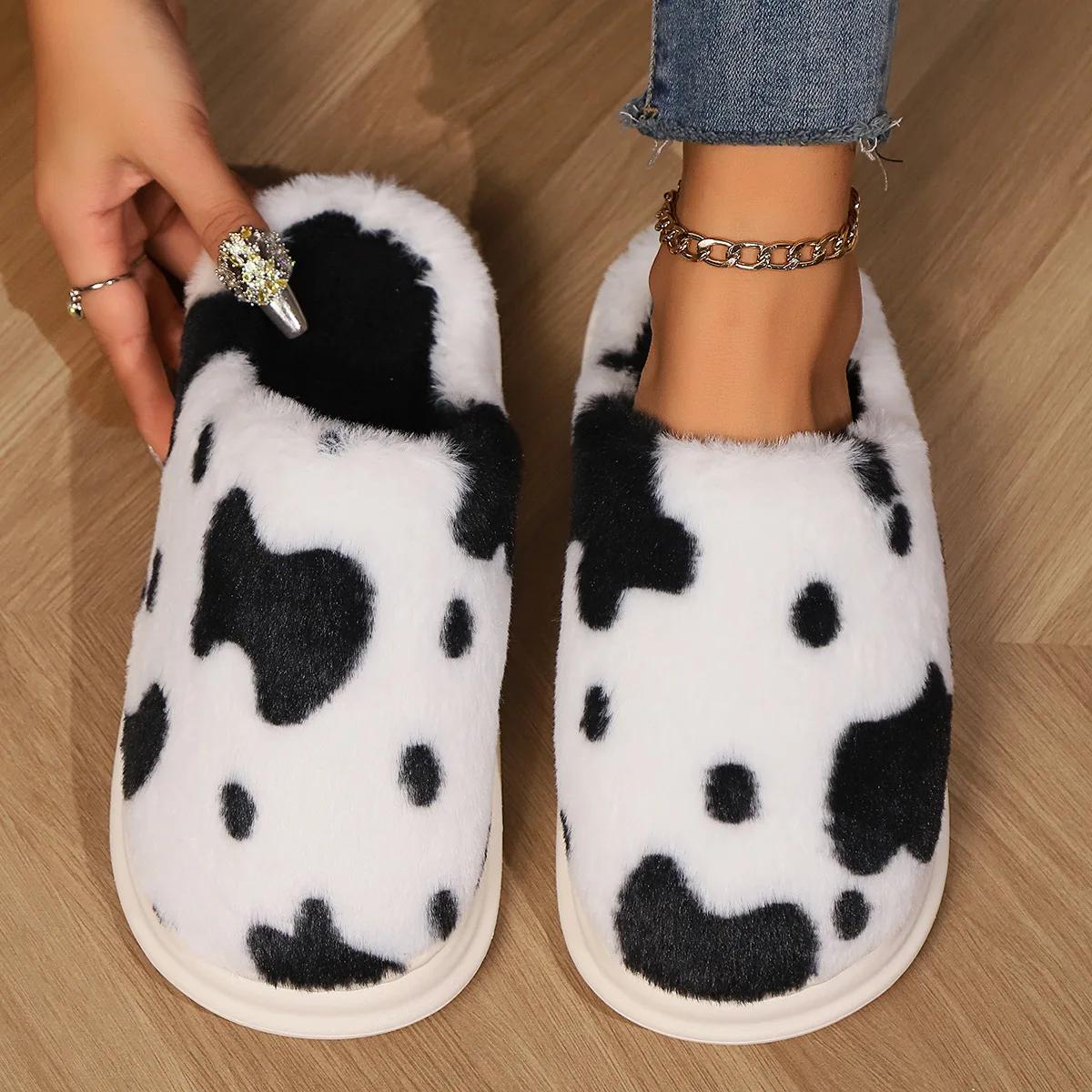 

fashion Women Cotton Slippers 2024 New Winter Warm Shoes Soft Plush Anti-slip Couples Indoor House Floor Slipper Men Slip on Footwear