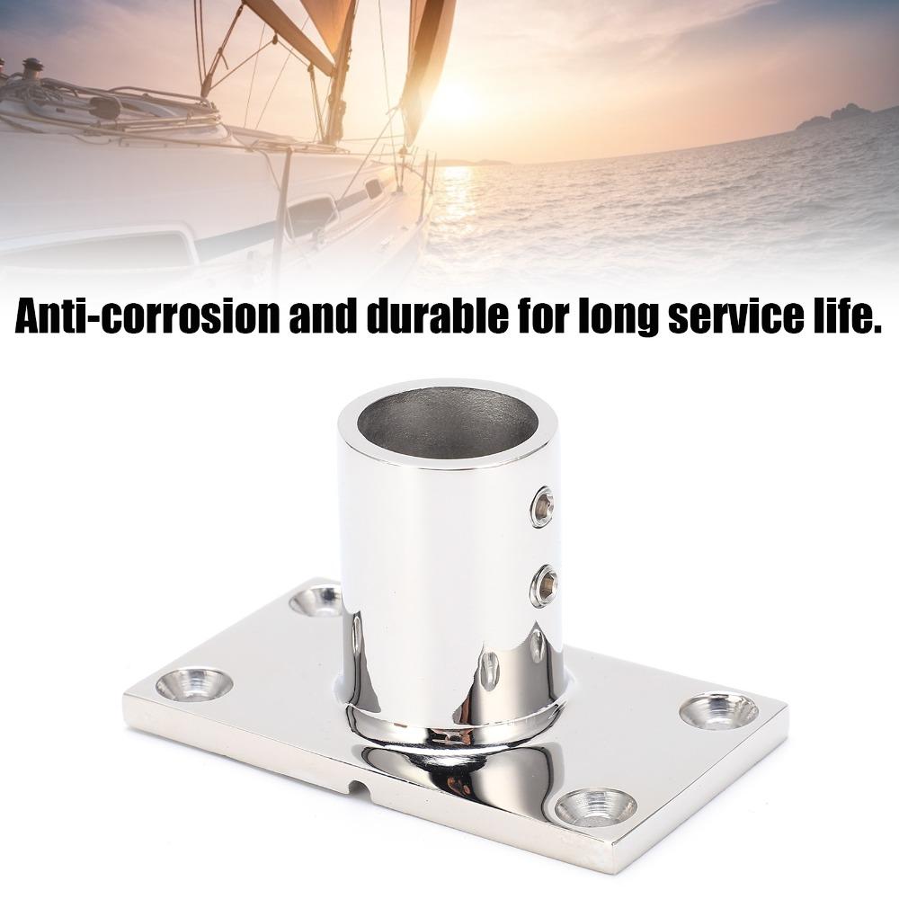 90 Degree Stanchion Base Marine Grade Tube Base Durable Handrail Fitting  Yacht