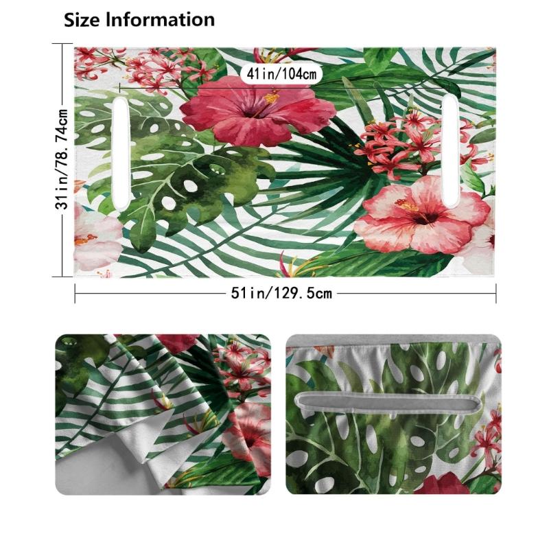 Leaf Pattern Golf Cart Seat Towel Blanket Benches Seat Protector Universal Golf Car Seat Cover Easy Installation