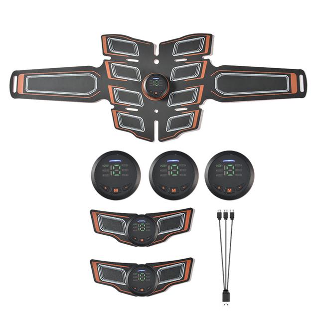 EMS Abdominal Muscle Stimulator Trainer USB Connect Abs Fitness Equipment Training Gear Muscles Electrostimulator Toner Massage