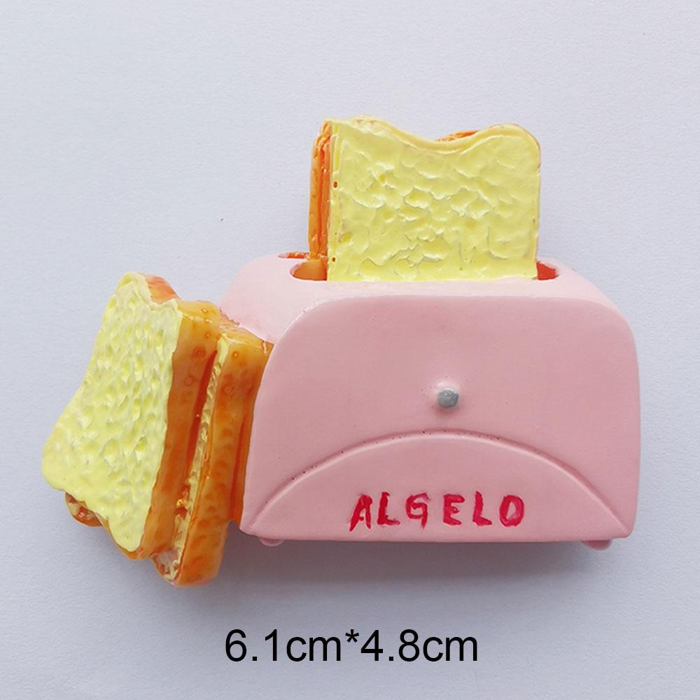 Mini Kitchen Supplies Cute Girl Series Creative Resin Refrigerator Magnet Simulation Food Ice Cream Sticker Decoration Gift