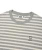 WACKY WILLY Basic Striped Short Sleeve T-Shirt Gray