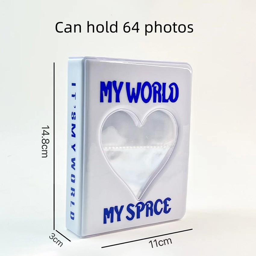 36/64 Pockets Mini Photo Album Heart Transparent Photocard Holder Mini Polaroid Album Storage Collect Book Name Card Album