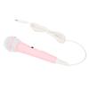 Karaoke Microphone, Wired Microphone, Dynamic Vocal Microphone, Cute for Kids, Perfect for Karaoke, Parties, and Performances, Clear (Pink)
