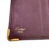 Cartier Ražené logo kožená peněženka Must Line Bifold Červená kůže Dámská Použitá