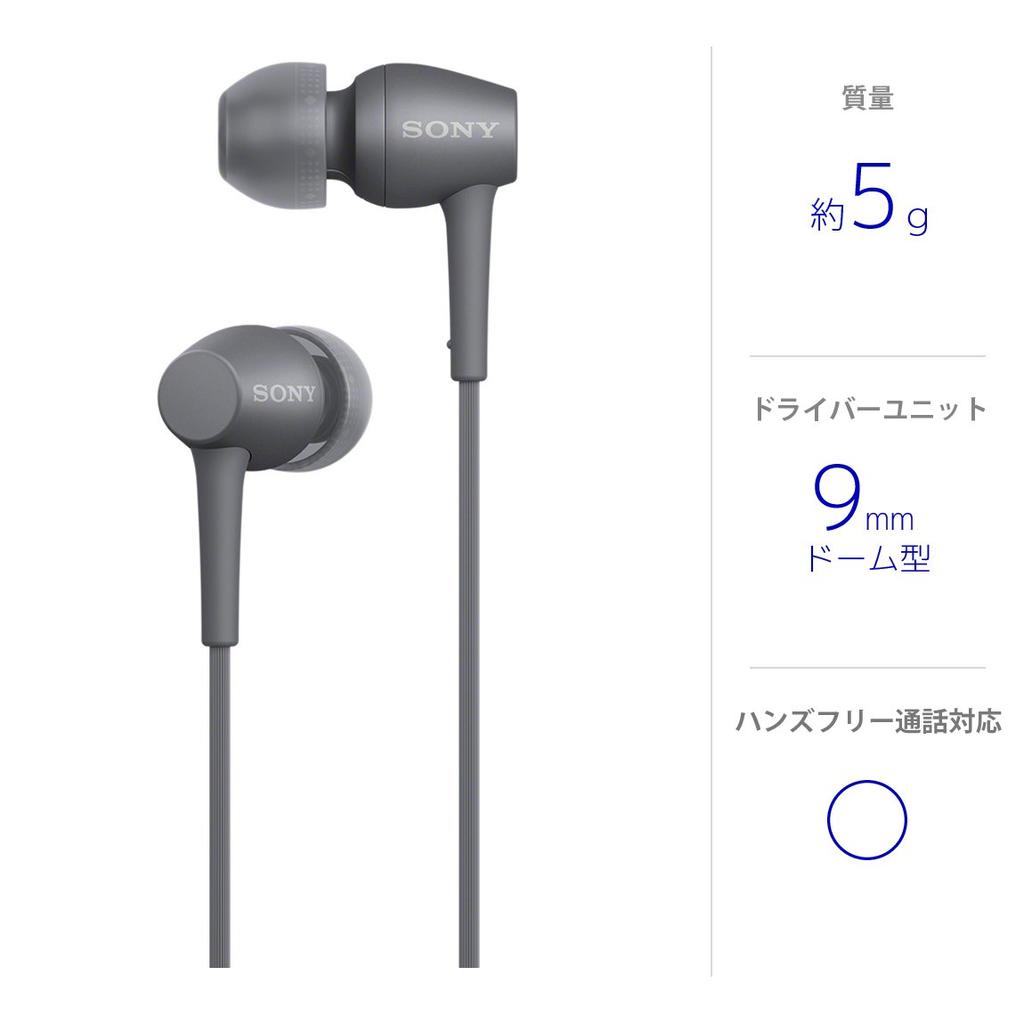 Sony earphones in 2 High resolution compatible type with remote control and microphone 2017 model grayish black B h.ear IER-H500A in-ear IER-H500A