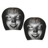 Breathable Car Seat Protector 2Pcs Universal Headrest Covers, Horror Pattern Protector, Durable Polyester Cover Stretchy Interior Accessories for All