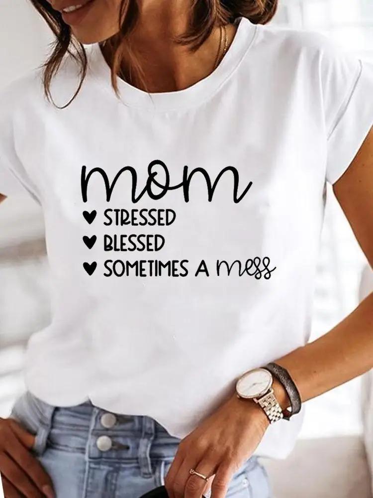 

Womens Floral Momstyle 90s Trendy Printed Tshirt Clothing Summer Basic Shortsleeved Pattern Tshirt Vintage Clothes S
