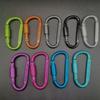 Multicolor Aluminium Alloy Safety Buckle Keychain with Lock Climbing Button D-shape Carabiner Outdoor Sports Camping Hiking Hook