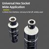 1/4" 3/8” 1/2” Square Drive To 1/4" Hex Shank Socket Adapter Converter Quick Change Bit Holder Repair Hand Tools Accessories