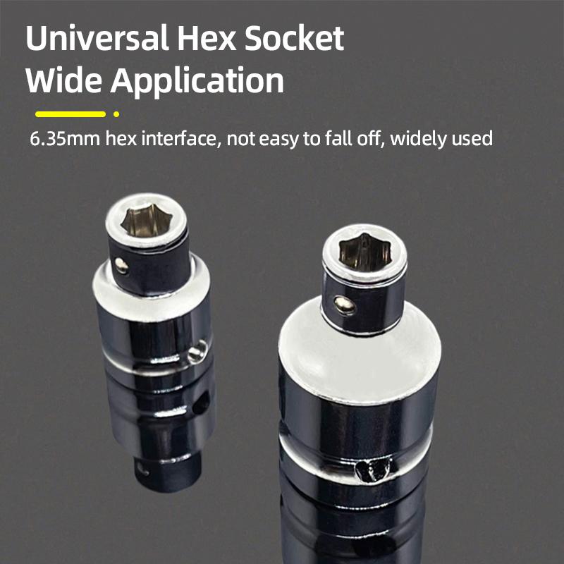 1/4" 3/8” 1/2” Square Drive To 1/4" Hex Shank Socket Adapter Converter Quick Change Bit Holder Repair Hand Tools Accessories