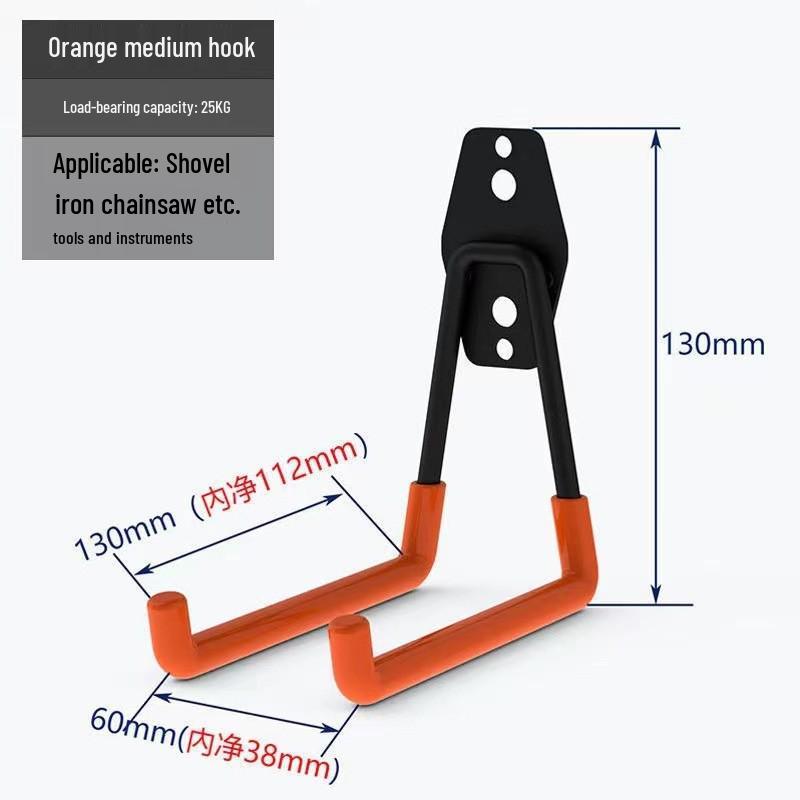 Heavy-Duty Wall-Mounted Metal Bicycle Storage Hooks for Garage or Warehouse