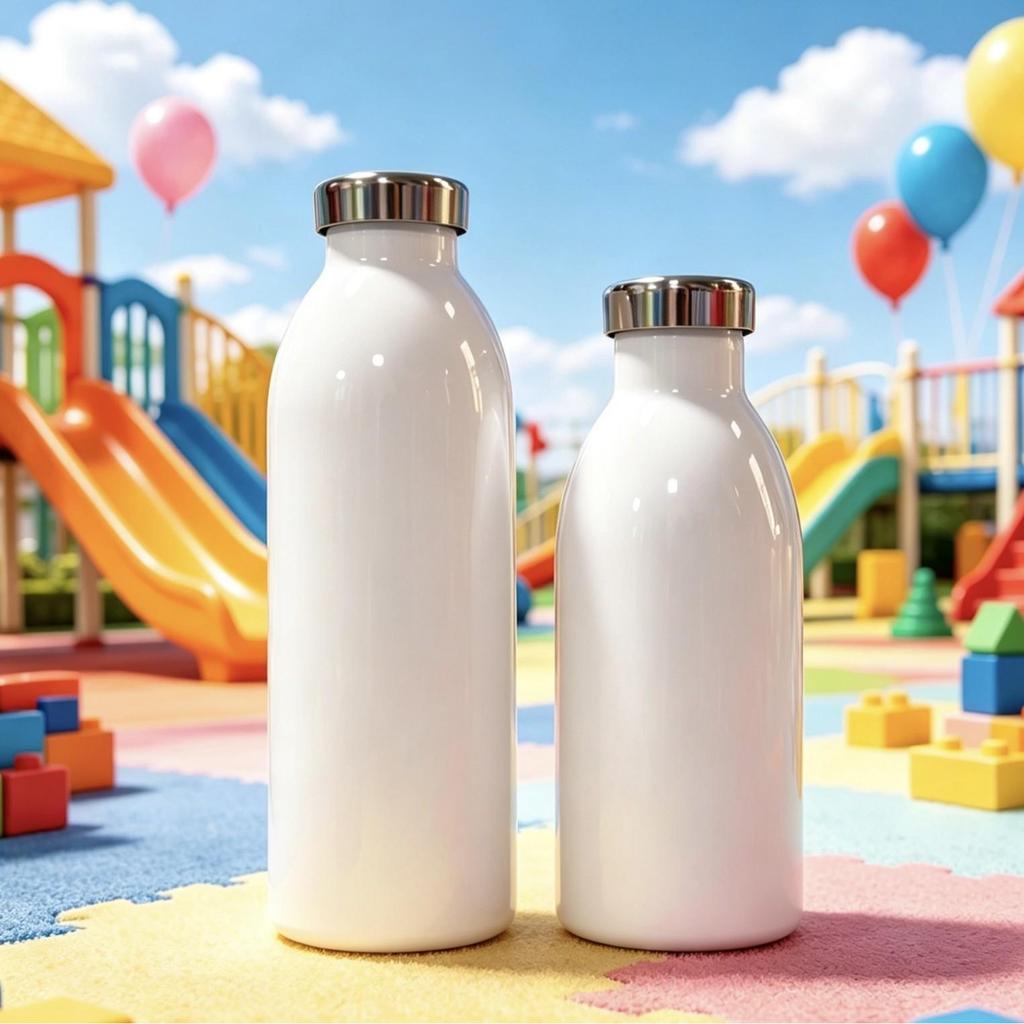 Portable 304 Stainless Steel Double-Layer Vacuum Thermos - Milk Cup, Small Mouth, Durable Design.