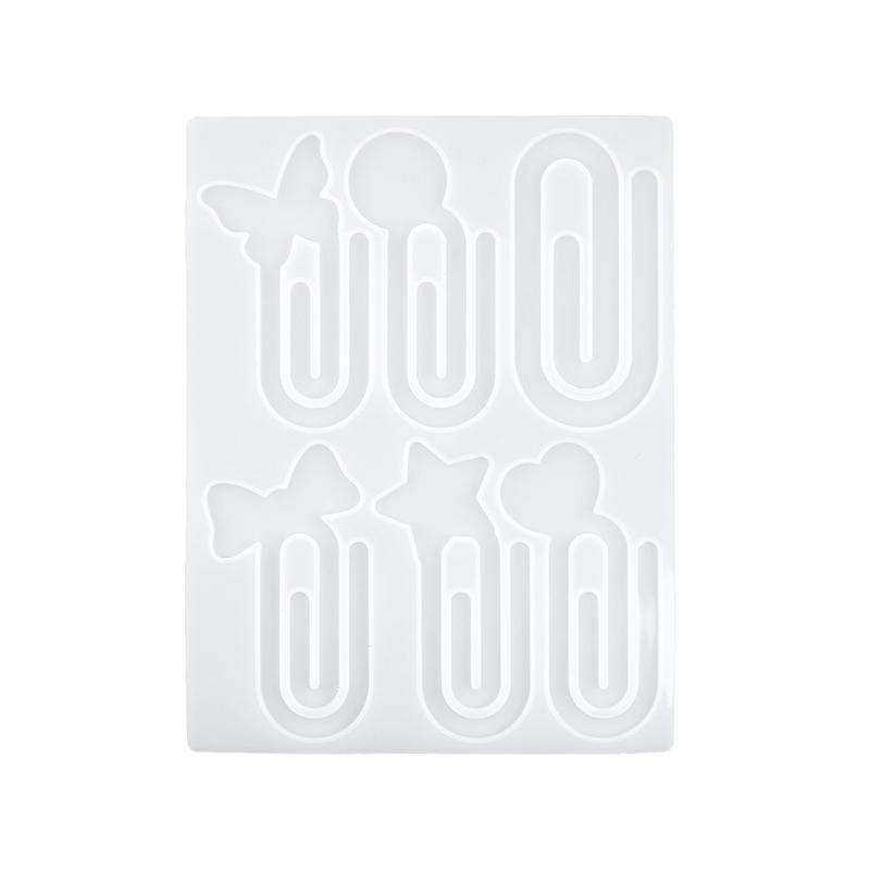 Silicone Paperclip Bookmarks Mold - Diy Resin Bookmark Molds For Craft Making, Reusable Cute Book Clip Casting Molds