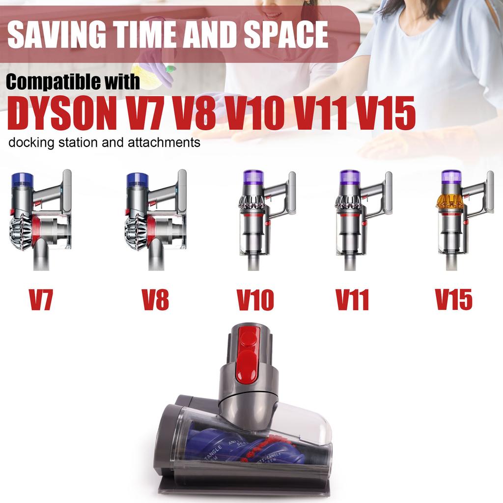 Actualizați capul de perie motorizat anti-încurcăre pentru aspiratorul Dyson V7 V8 V10 V11 V15, potrivit pentru canapele, paturi, scaune auto