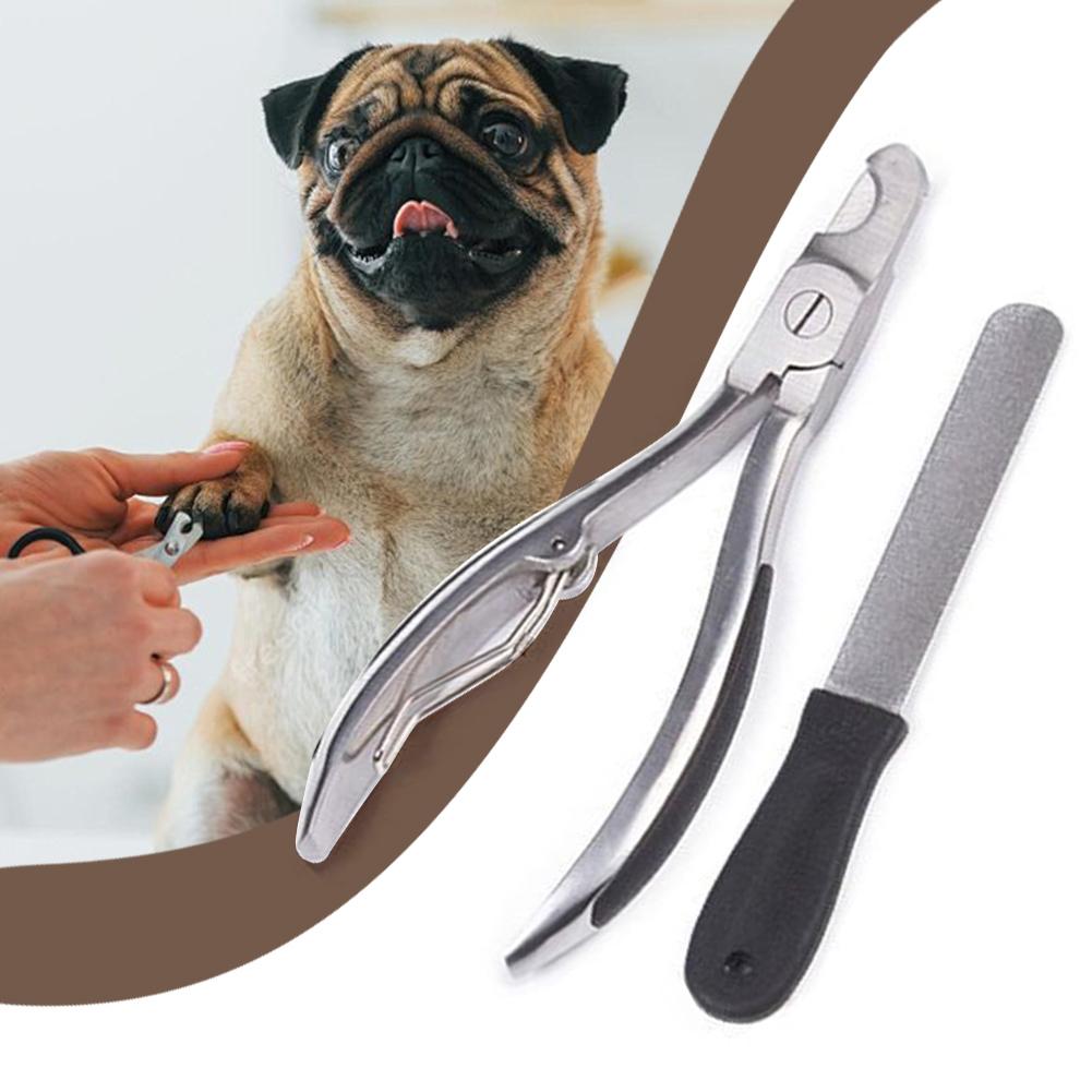Haustier-Nagelknipser-Set,Katzen-Hunde-Nagelschere mit Sichel,Edelstahl-Haustier-Nagelscheren,Für Haustierkrallen Hundezubehör