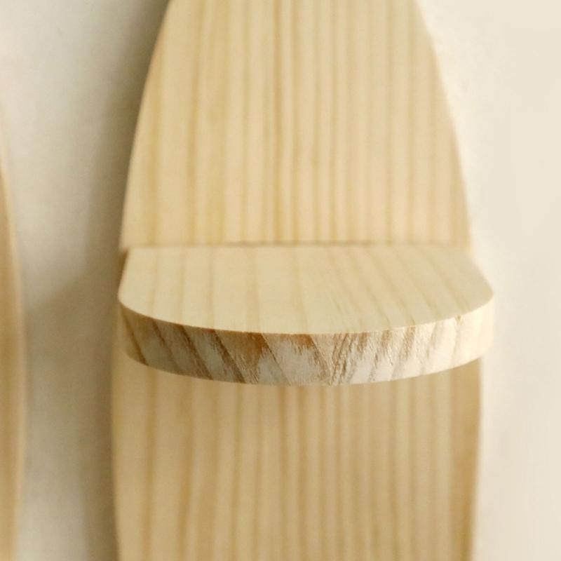 Contemporary Oval Shape Wooden Wall Shelf Floating Shelves Plant Display Stand Rack for Personalizing Home Styling Gift