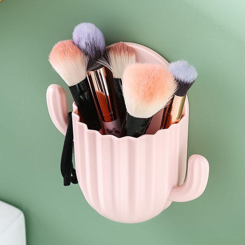Vanity Brush Comb Self-adhesive Razor Storage Bucket Toothbrush Holder Pen Container Storage Rack