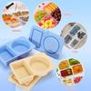 Foldable Double Compartment Snack Box Leakproof Sauce Seasoning Containers  Kitchen Gadgets