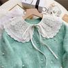Polyester Lace Decorated Faux Collar With Embroidery For Casual Adult Clothing