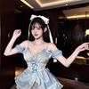 Sex Underwear Sexy Transparent Waist Perspective Pearlescent Maid Uniform Sex Underwear Free