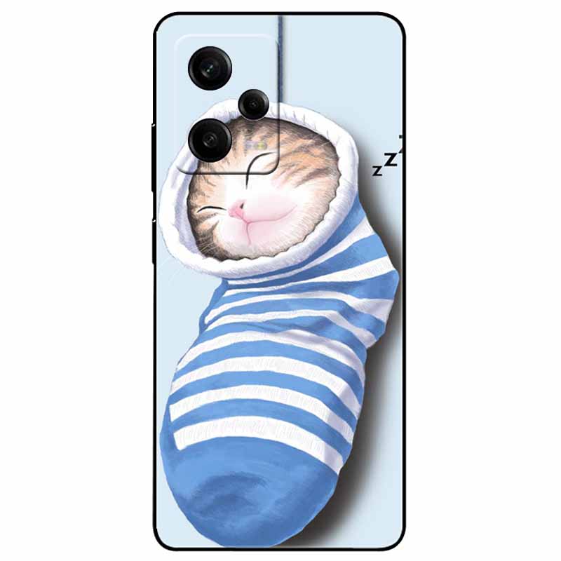 For Redmi Note 12 Pro 5G Case Note12 Covers TPU Black Silicone Starry Cover for Xiaomi Redmi Note 12 Pro+ 5G Plus Cartoon Soft