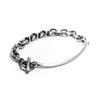 SEWNSWEN SILVER MIXED CUFF CHAIN BRACELET