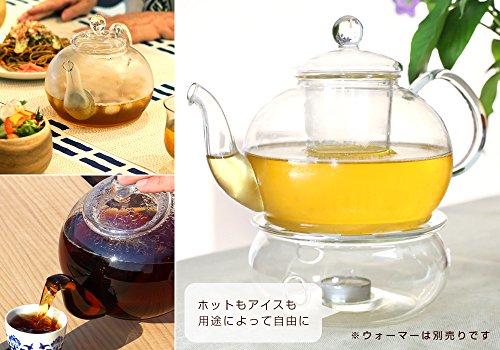 Rimtee Original Heat-Resistant Glass Teapot, Large Capacity 1500ml (Full Capacity: Approx. 1500ml, Suitable Capacity: Approx. 1200ml), Includes Tea St