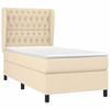 Maison Exclusive - Sommier à lattes de lit et matelas Crème 90x190 cm Tissu