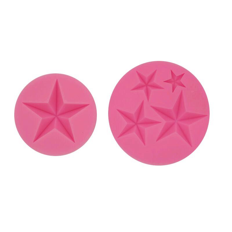 Pentagram Star Shape Star Cake Decoration Fondant Silicone Mold Soft Clay Clay Chocolate Baking Glue