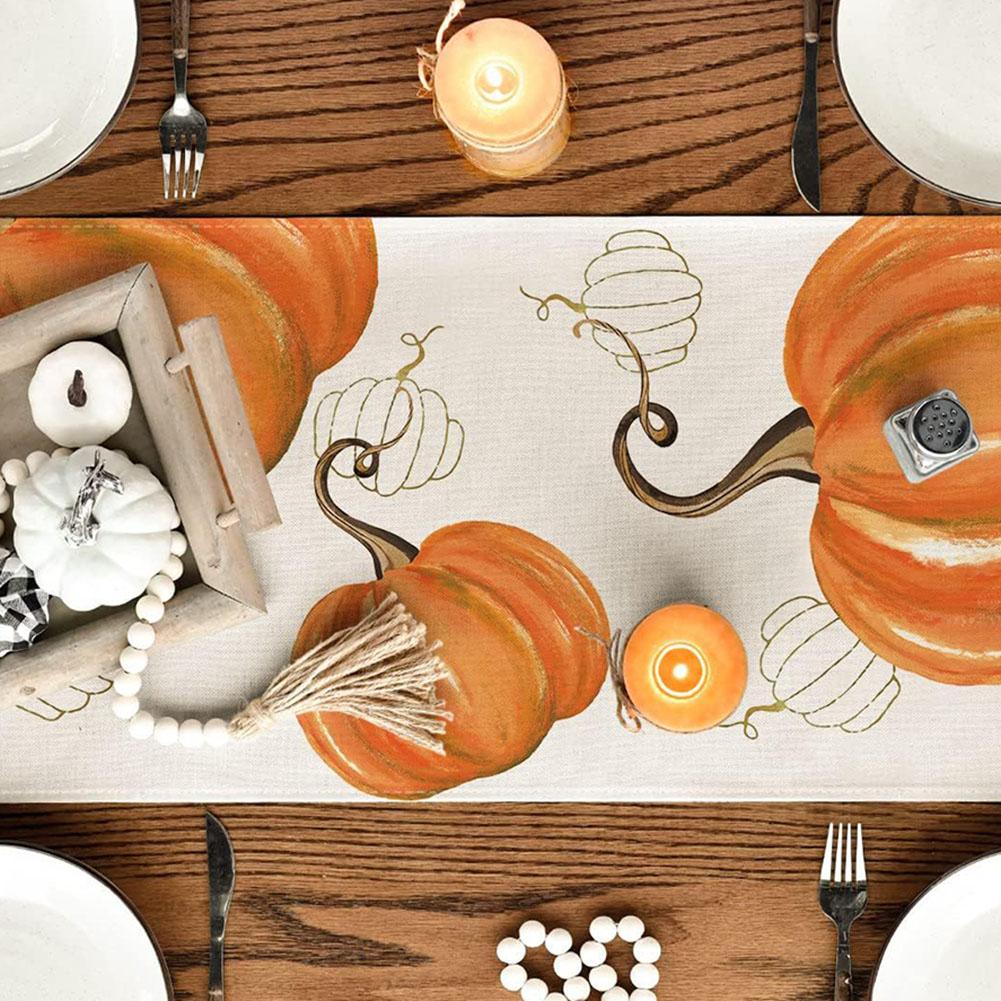 Halloween Table Runners Autumn Decoration Halloween Decoration Table Cover Runner Party Table Cloth New Year's Decor