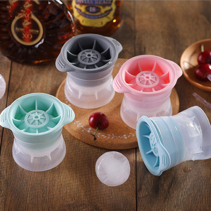 SW 1PC 6cm Big Size Silicone Ice Hockey Mould Round Ball Ice Cube Sphere Whisky Ice Hockey Maker Box DIY Bar Party Kitchen Tools